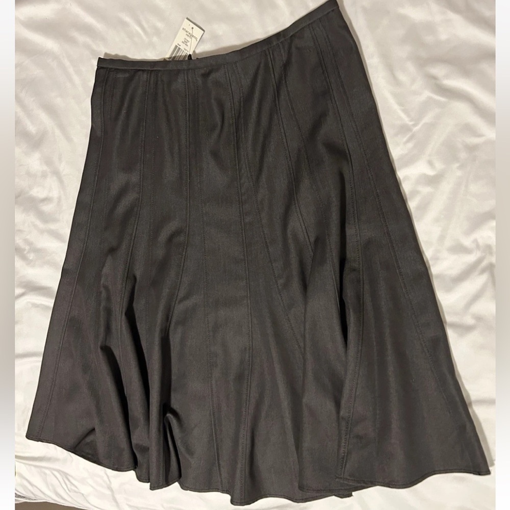 Sharagano Elegant Charcoal Black Women's Trump Skirt - Size 12 - NWT